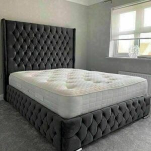 Modern Button tufted Hedboard Bedframe Design