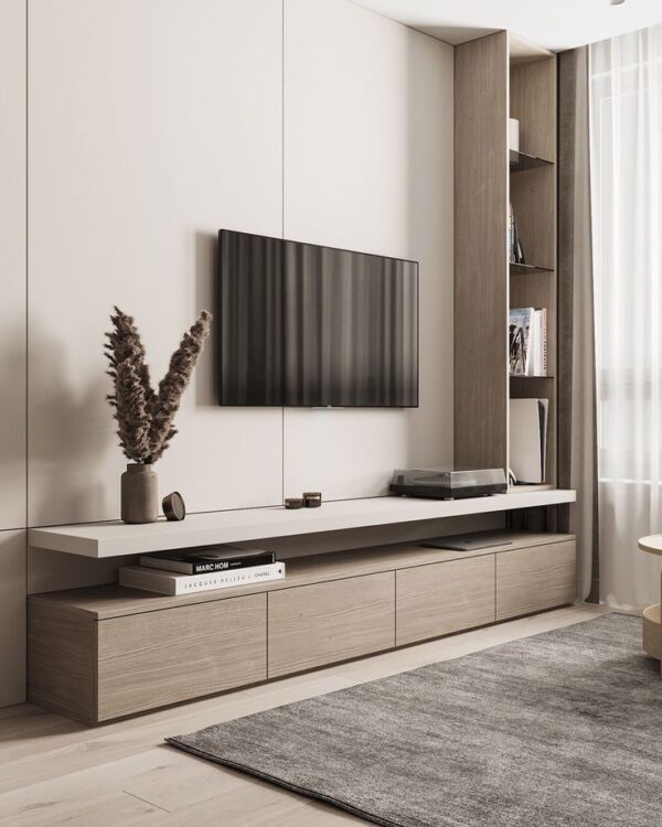 Creative TV Console Cabinet Design