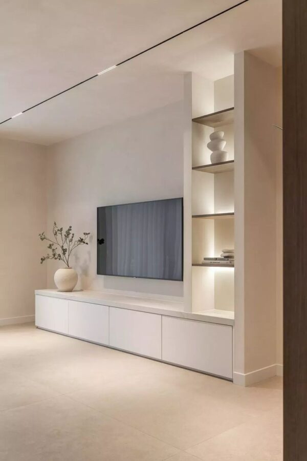Luxe Wooden Floating TV Cabinet Console