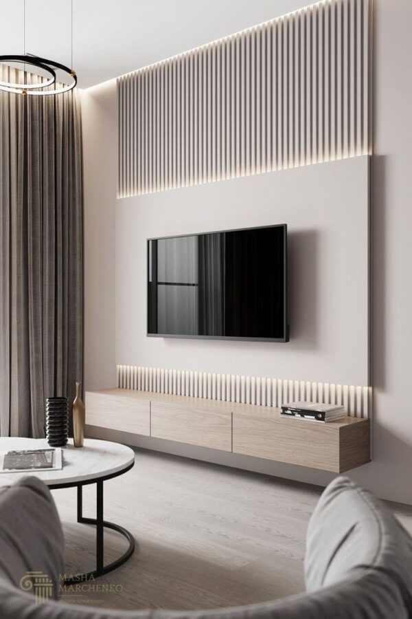Luxe Wooden Floating TV Cabinet Console