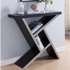 Solid Wood table console with Mini Shelves