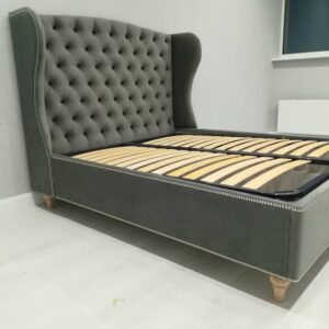 Quality Dark Grey Upholstered Padded Bedframe