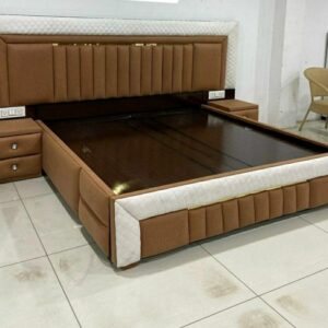 Creative padded bedframe with upholstered headboard & footboard
