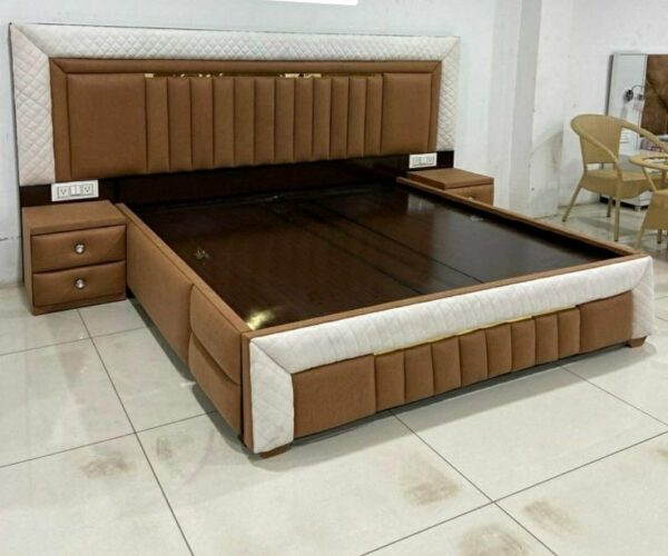 Creative padded bedframe with upholstered headboard & footboard