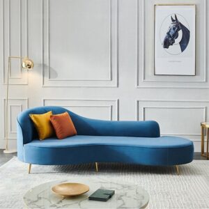 Eleganza Chaise Lounge Velvet Sofa Design