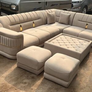 Great Creamy Fabric Sofa et Furniture