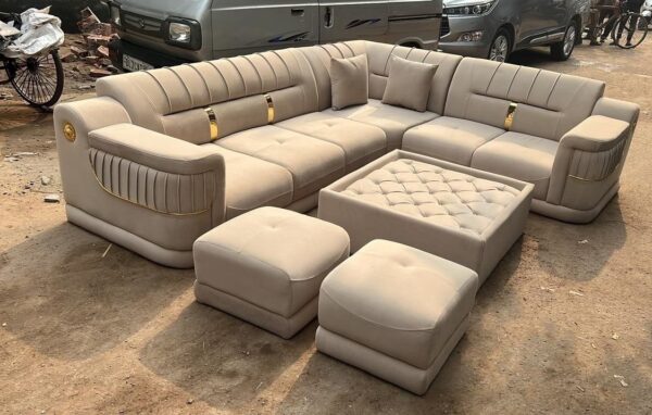 Great Creamy Fabric Sofa et Furniture