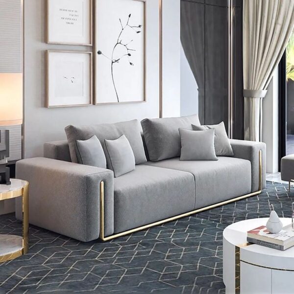 Buy Minimalistic Fabric Mid-century Sofa design