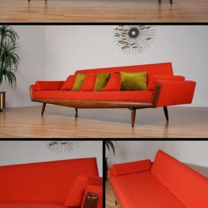 Orange Upholstery Lawson Sofa Set