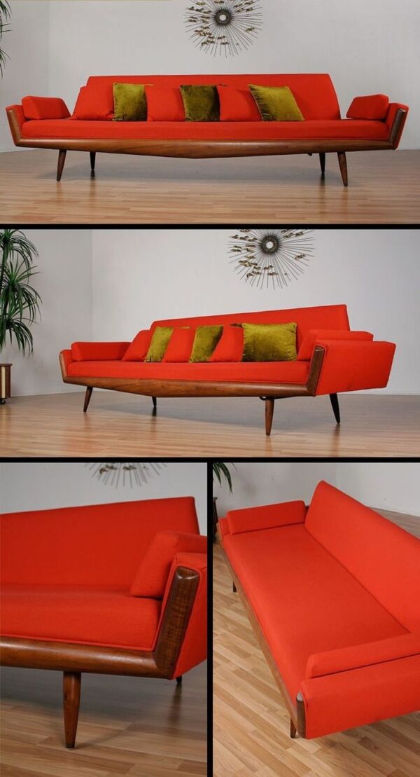 Orange Upholstery Lawson Sofa Set