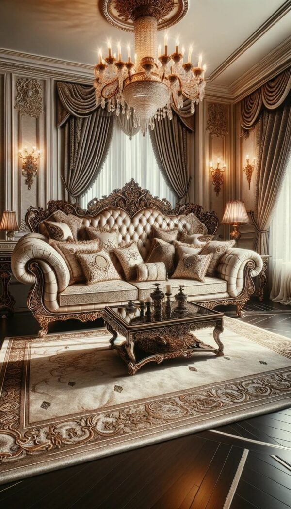 Luxury Living Room Classic Sofa Set